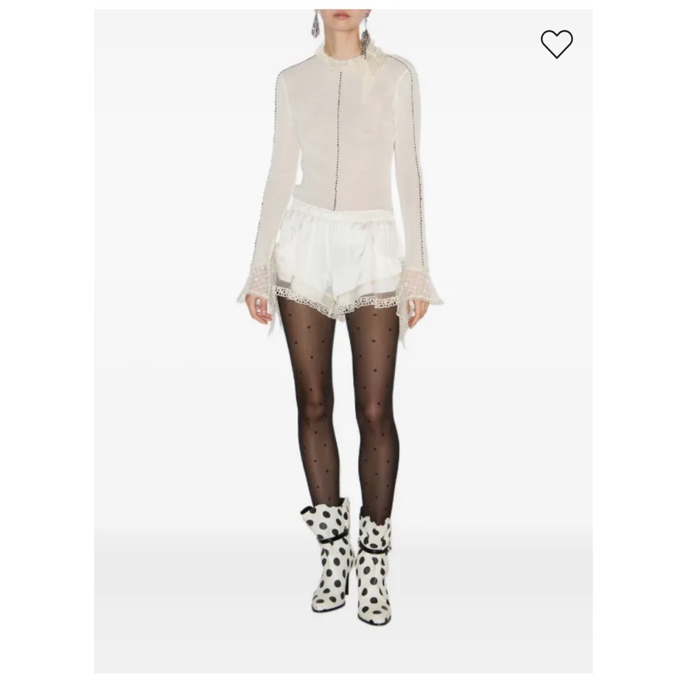 Isabel Marant Silk Lace Trimmed Shorts size 36